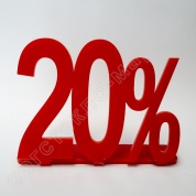Фото знак процентной скидки 20% из каталога интернет-магазина Оргстекло-Маркет